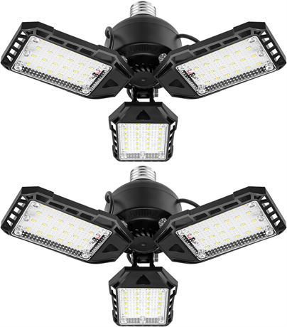Aoretic Ampoules LED garage   Lot de 2,  clairage magasin, E26/E27