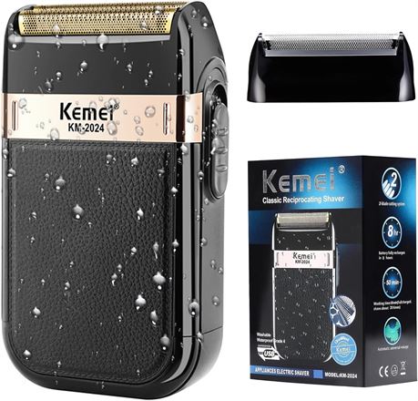 Men’s Waterproof Electric Razor Cordless Rechargeable Beard Sideburn Trimmer