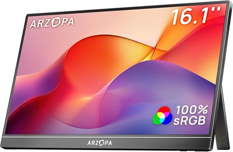 ARZOPA Z1C Moniteur portable 16,1" FHD 1080p avec b quille, 100% sRGB IPS