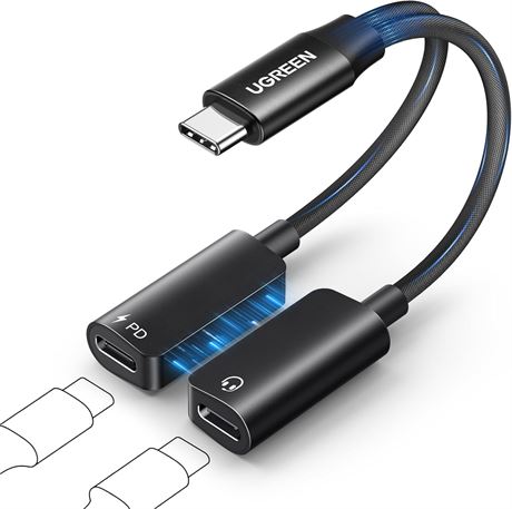 UGREEN adaptateur USB-C double audio et charge PD 60 W