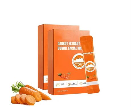 Carrot Bubble Face Mask Blackhead Remover 24pcs