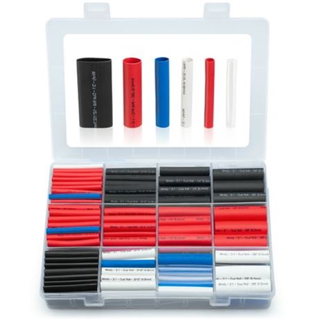 Wirefy 275 PCS Heat Shrink Tubing Kit, 3/32"-3/4".