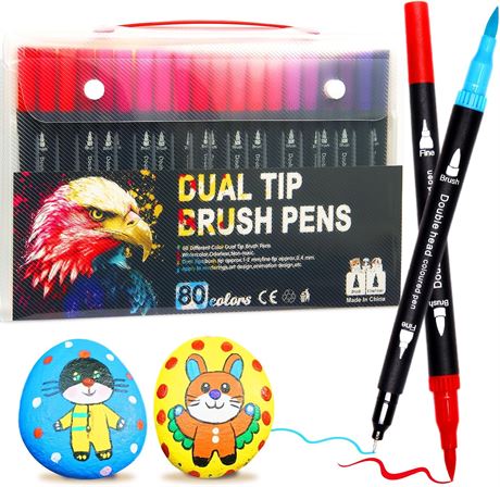 80 Feutres Double Pointe Marqueurs DIY & Art