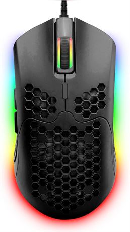 Souris gaming filaire ZIYOU LANG 6400DPI RGB 6 boutons ultra-légère