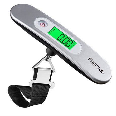 FREETOO Luggage Scale, 50kg Capacity, Silver