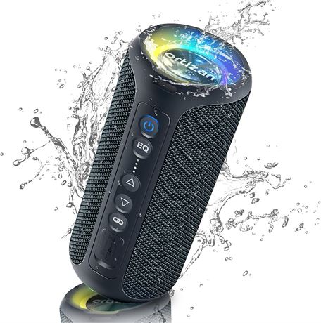 Ortizan Bluetooth Speaker 40W, IPX7, LED, 30H, Dual Pairing