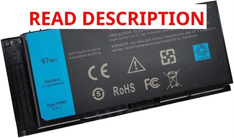 FV993 11.1V 97Wh Replacement Laptop Battery for Dell Precision M4600 M4700