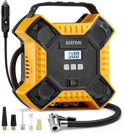 AstroAI Tire Inflator Portable Air Pump 12V DC 160 PSI with LED Light