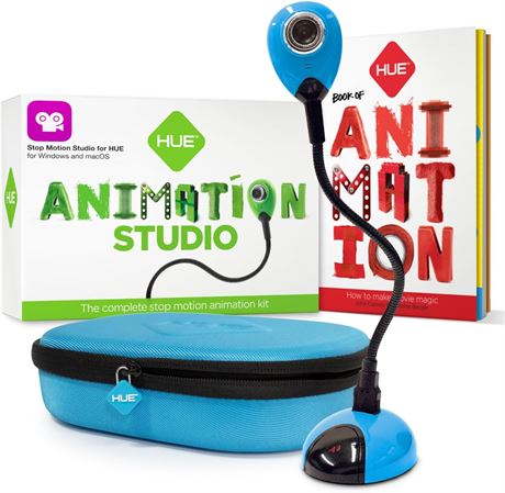 HUE Animation Studio Stop Motion Kit for Windows/macOS Blue, Carry Case
