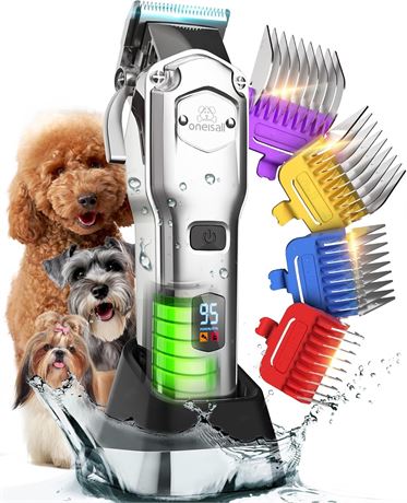 oneisall Grooming Clippers: Cordless Rechargeable, Detachable Combs, Low Noise
