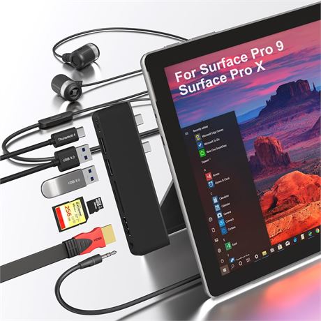 Station d’accueil Surface Pro 9/10/11, HDMI 4K, USB-C TB4, triple écran