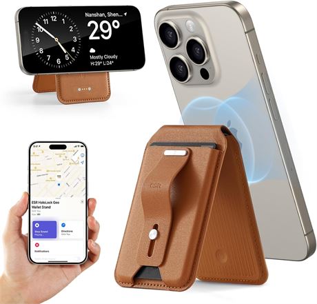 ESR MagSafe Wallet with Find My, Magnetic, Adjustable Stand