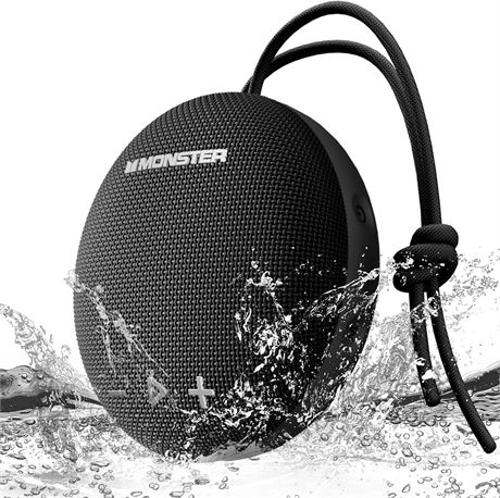 Monster Bluetooth Speaker IPX8 Waterproof, Bluetooth 5.4, Loud HD Sound