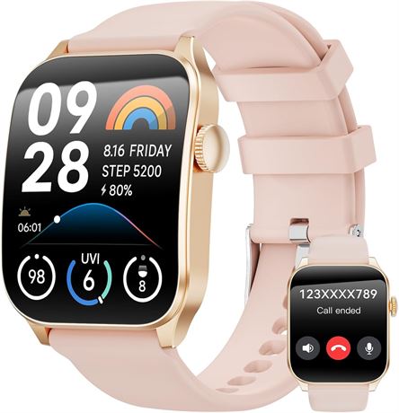 Curve Smart Watch 1.91" for Men & Women, Fitness Tracker, Bluetooth Calls