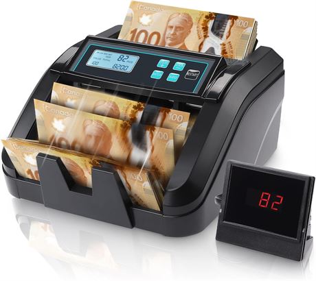 MUNBYN Compteur de billets CAD 1100/min, D tection UV/MG/IR, LCD, IMC51