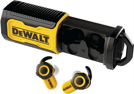 DEWALT Heavy Duty Pro X2 ANC True Wireless Earbuds with Dial Controls, IP54