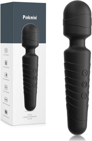 Manual Muscle Massage Tool, USB Rechargeable Handheld Neck Massagr (Black)