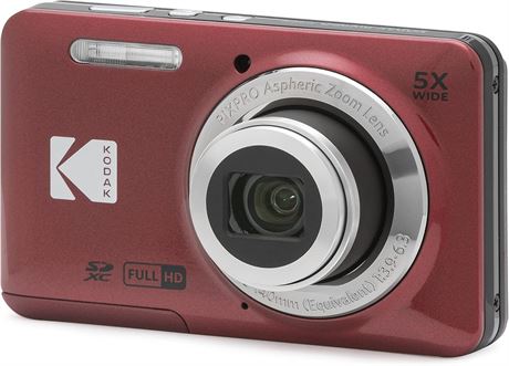 KODAK PIXPRO FZ55 16MP Digital Camera 5X Zoom Red
