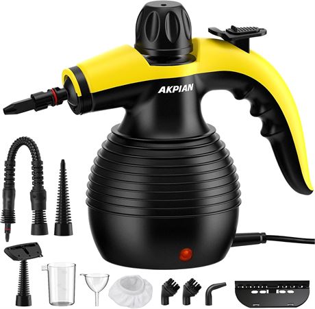 Handheld Steam Cleaner with 10 Attachments, Multi-Purpose Deep Cleaning Steamer