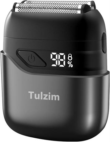 Mini Electric Razor: Foil Shaver with LED Display, USB-C Rechargeable, IPX7