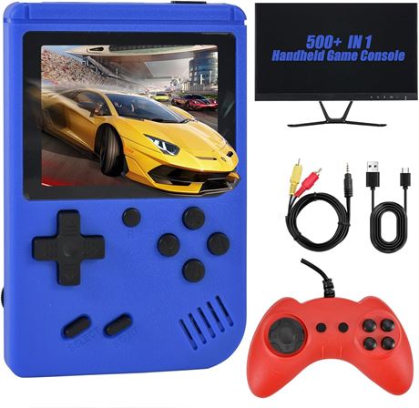 Console Rétro Portable Écran 2.8” 500 Jeux Bleue