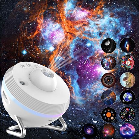 Projecteur galaxie 13 en 1 pour chambre:  toiles, syst me solaire, lune