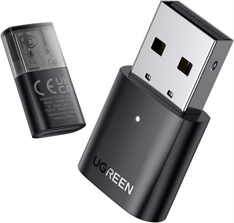 UGREEN Bluetooth 5.0 USB Adapter, PC Wireless Dongle for Mouse Keyboard Speaker