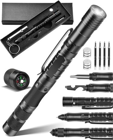 Stylo tactique multifonction 12-en-1, cadeau homme Noël, anniversaire