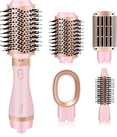 Nicebay Brosse Sèche-Cheveux 3-en-1, Lisseur, Boucleur, Séchage Rapide