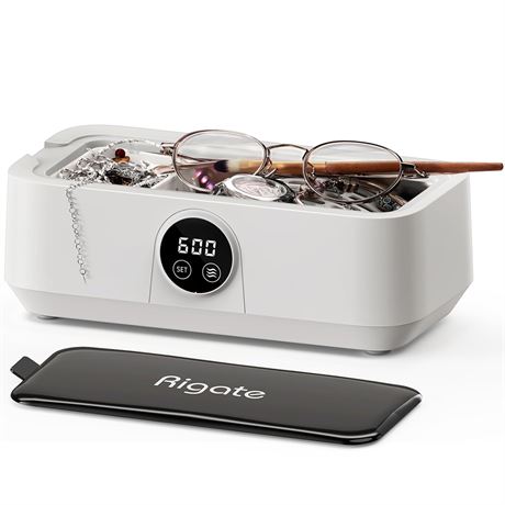RIGATE nettoyeur ultrason professionnel 46kHz, bijoux, lunettes, 660ml