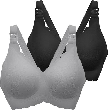MomWills Nursing Bras 3-Pack, Seamless Comfort Maternity Breastfeeding