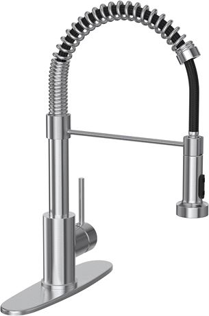Robinet Cuisine Nickel Brossé Pulvérisateur Rétractable
