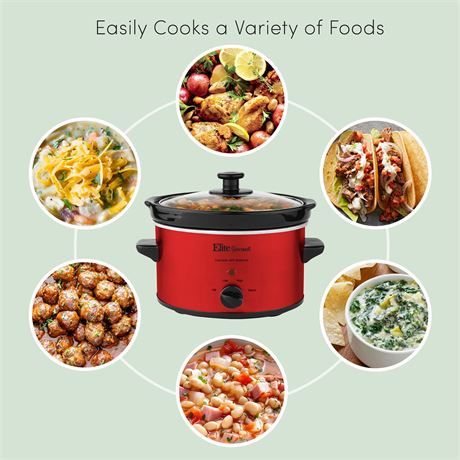 Mijoteuse Elite Gourmet 2qt ovale compacte