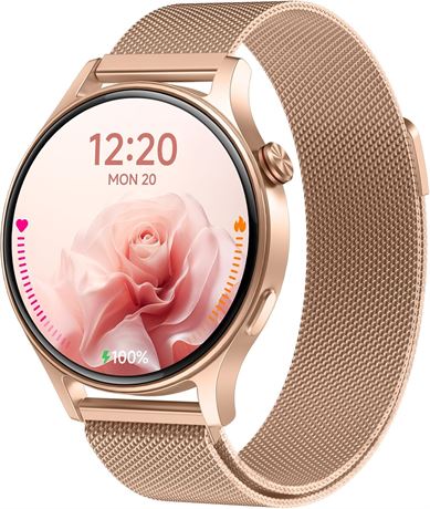 aeac Montre AMOLED femme,  cran transparent, FC/Sommeil/SpO2,  tanche