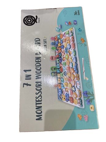Tableau Montessori Bois 7 en 1 Éducatif