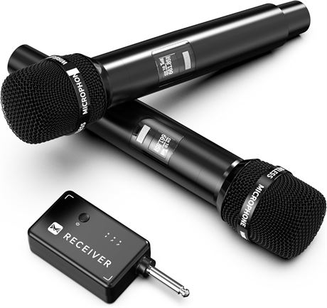Wireless Microphone with Chip, Low Latency, 200ft Range, 40h Batt.