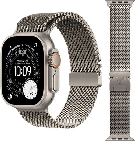 Titanium Milanese Loop Band for Apple Watch Ultra 3/2/1 44-49mm