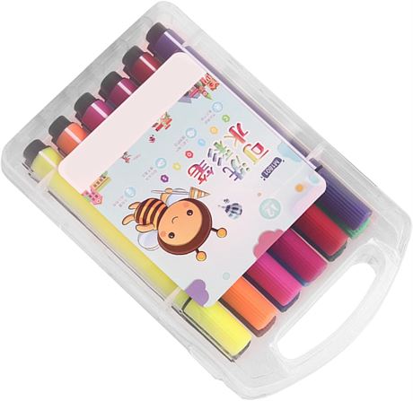 Srliya Washable Watercolor Pen Set, 12 Colors, Triangular Grip, Blending, PP