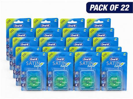 Oral-B Statin Tape Dental Floss 25m (12 Units) by Oral-B Satin Tape Mint