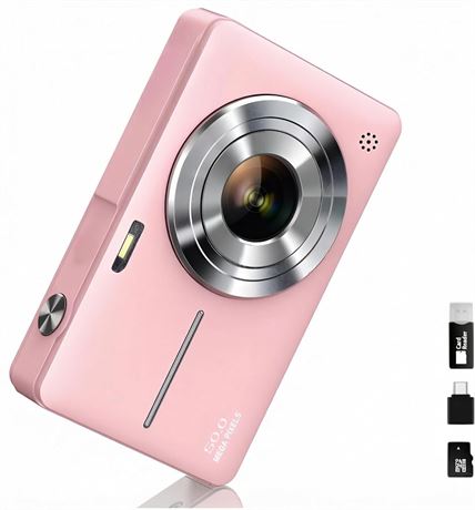 Kids Digital Camera with Memory Card, 48MP 1080P HD, 2.4-Inch Color Display