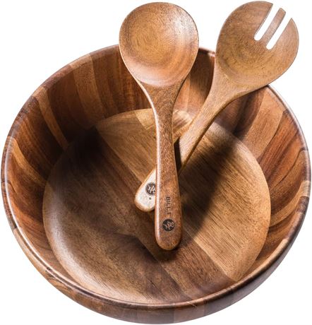 Bill.F Saladier en bois d'acacia 30,5 cm - Ensemble 3 saladiers