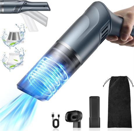 Mini Car Vacuum Cleaner 120W 12kPa Cordless Rotatable Handle