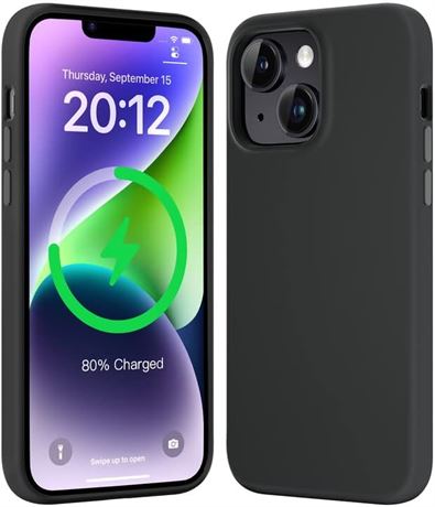 Mkeke iPhone 13/14 MagSafe Silicone Case Black