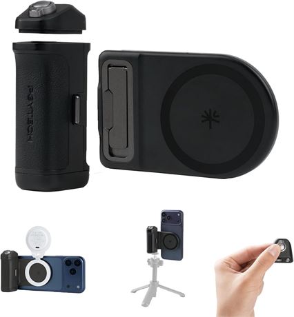 PGYTECH MagCam V2 Phone Grip Kit, 3-in-1 with MagSafe Charging, BT Remote