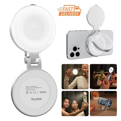 Magnetic Phone Selfie Light Portable Phone Fill Light Compatible with MagSafe