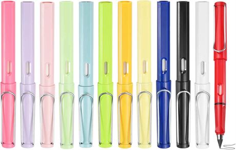 MECCANIXITY 12pcs Inkless Pencils with Eraser, Reusable Magic Pen (12 Colors)