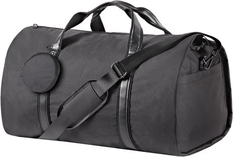 Zilink 2-in-1 Convertible Garment Duffel Bag Carry-On Black