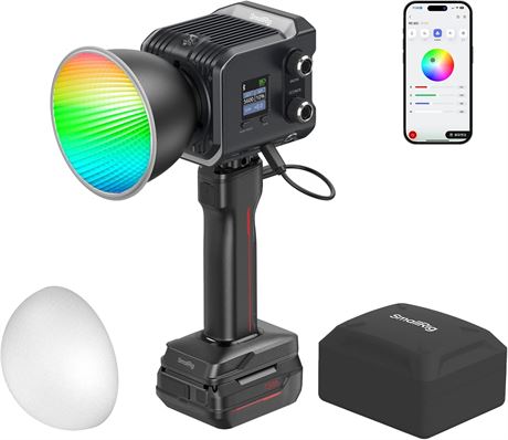 SmallRig RC 100C COB LED Video Light Kit (Ink Blue with Battery Grip) 5383