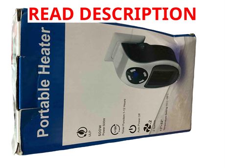 Chauffage Portable Blanc 500W 2 Vitesses Compact