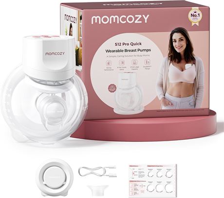 Momcozy S12 Pro Breast Pump, Hands-Free Wireless, 24mm Flange, 3 Modes